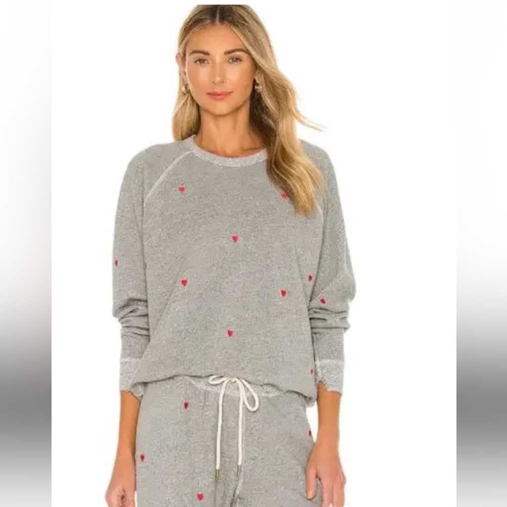 The Great college sweatshirt with heart embroidery